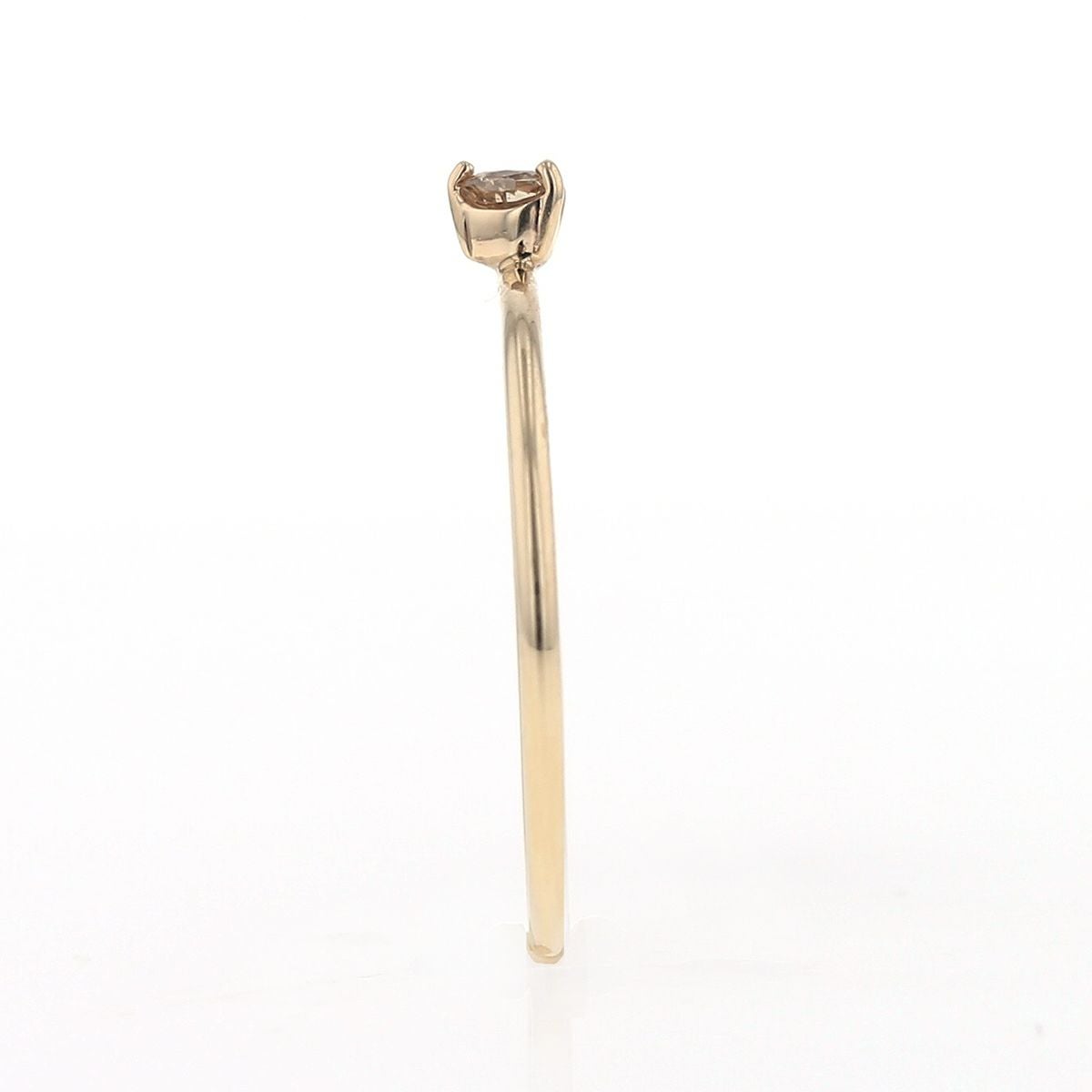 K10 YG ブラウンダイヤモンド リング ハートシェイプ