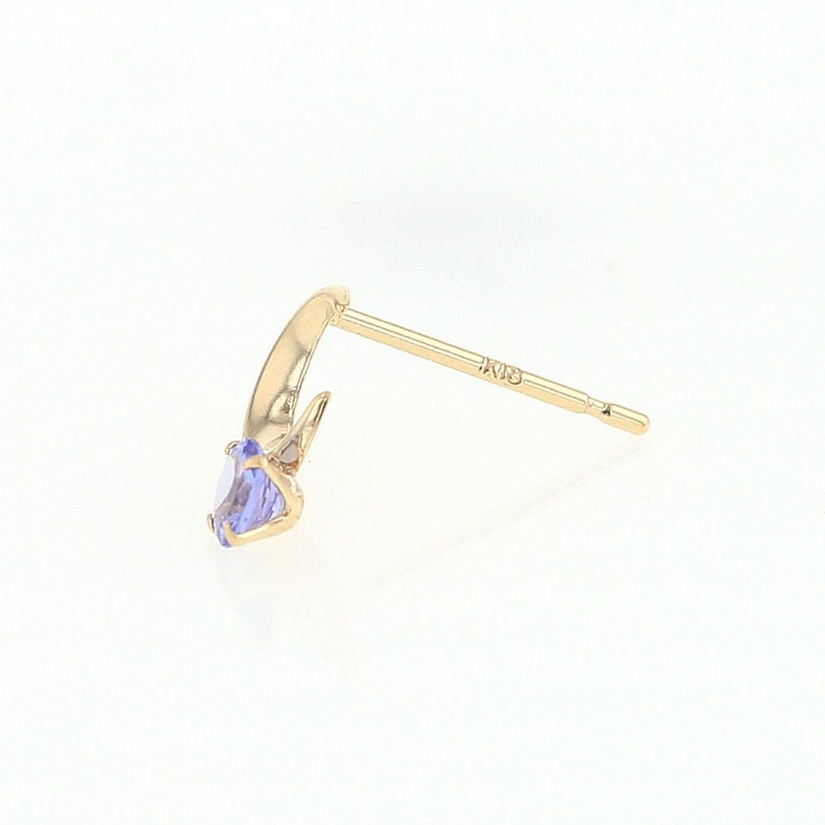 K18 YG タンザナイト ムーン ピアス | IKEDAジュエリーオンライン