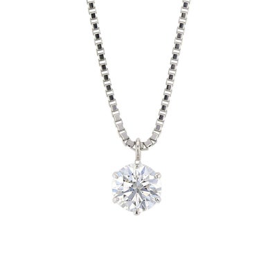 0.3ct】鑑定書付 プラチナ 一粒ダイヤモンド ネックレス | IKEDA 