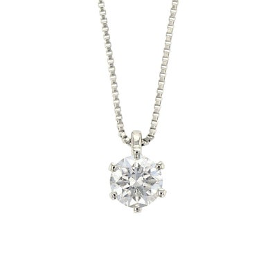 0.3ct】鑑定書付 プラチナ 一粒ダイヤモンド ネックレス | IKEDA 