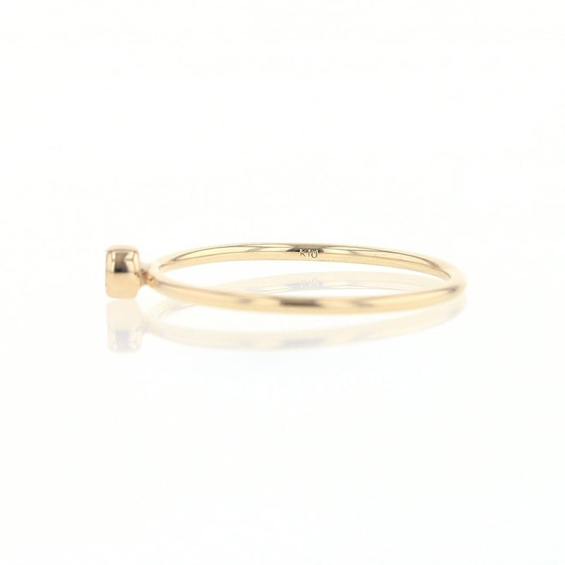 K10 YG ブラウンダイヤモンド リング フクリン留め 指輪 イエローゴールド レディース 30代 40代 誕生日 プレゼント 10金 彼女 妻