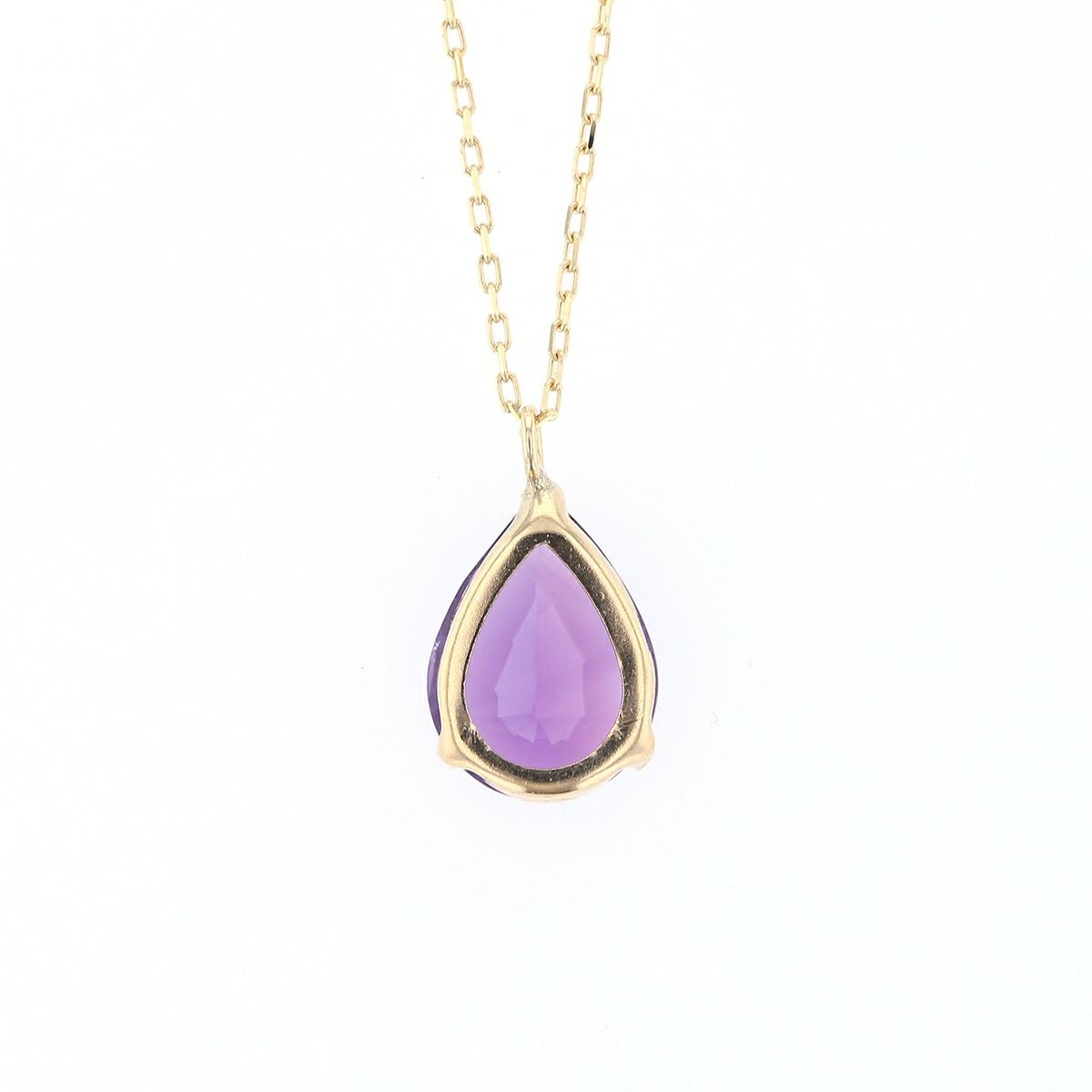 【2月誕生石】K10 YG アメジスト ネックレス