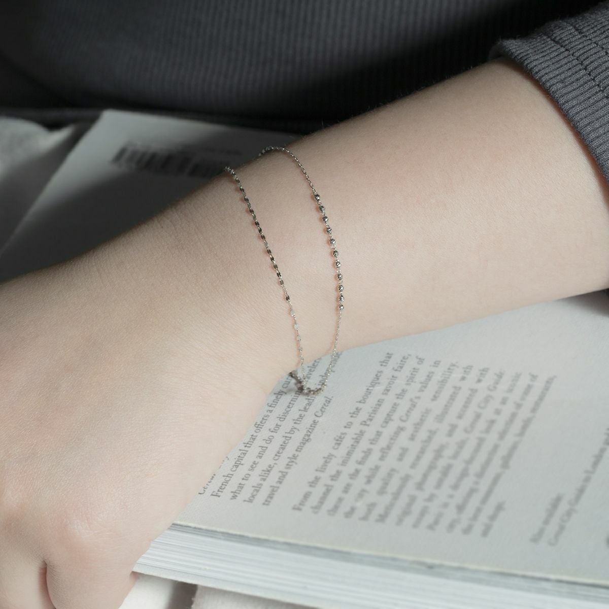 プラチナ850 2連 チェーン ブレスレット | IKEDAジュエリーオンライン