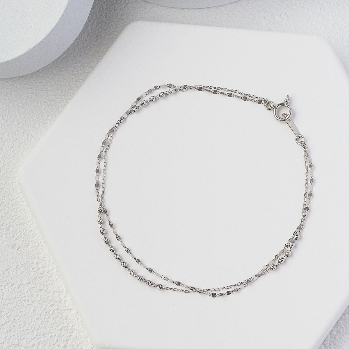 プラチナ850 2連 チェーン ブレスレット | IKEDAジュエリーオンライン