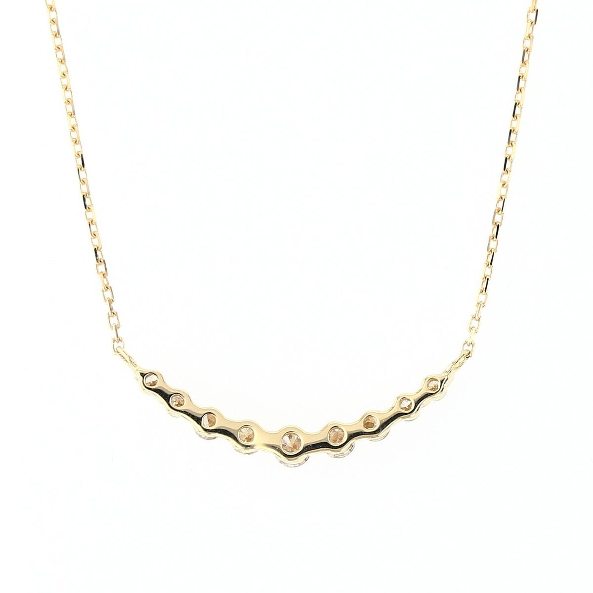K18 YG ダイヤモンド ライン ネックレス