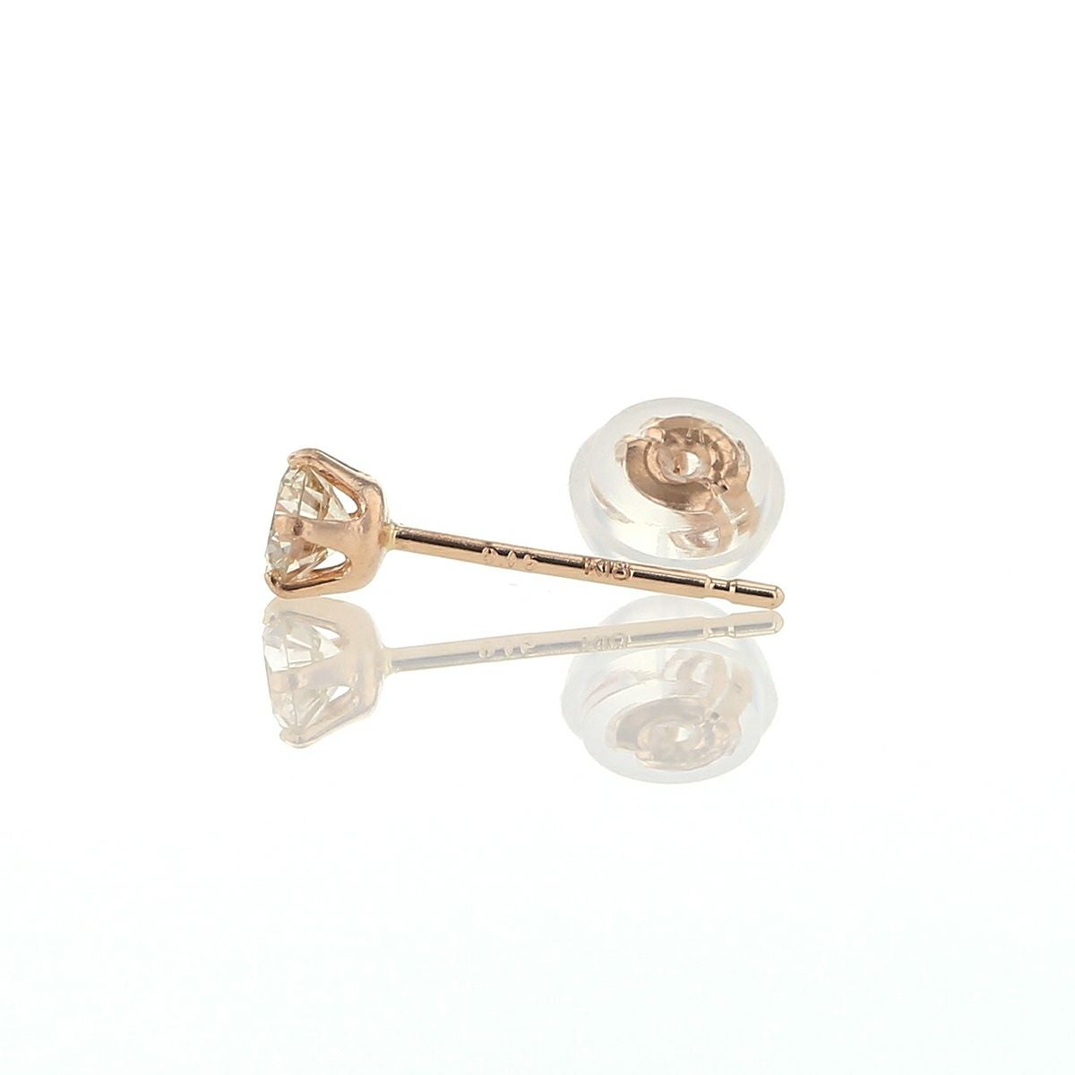 K18 PG 一粒ダイヤモンド ピアス トータル0.3ct | IKEDAジュエリー
