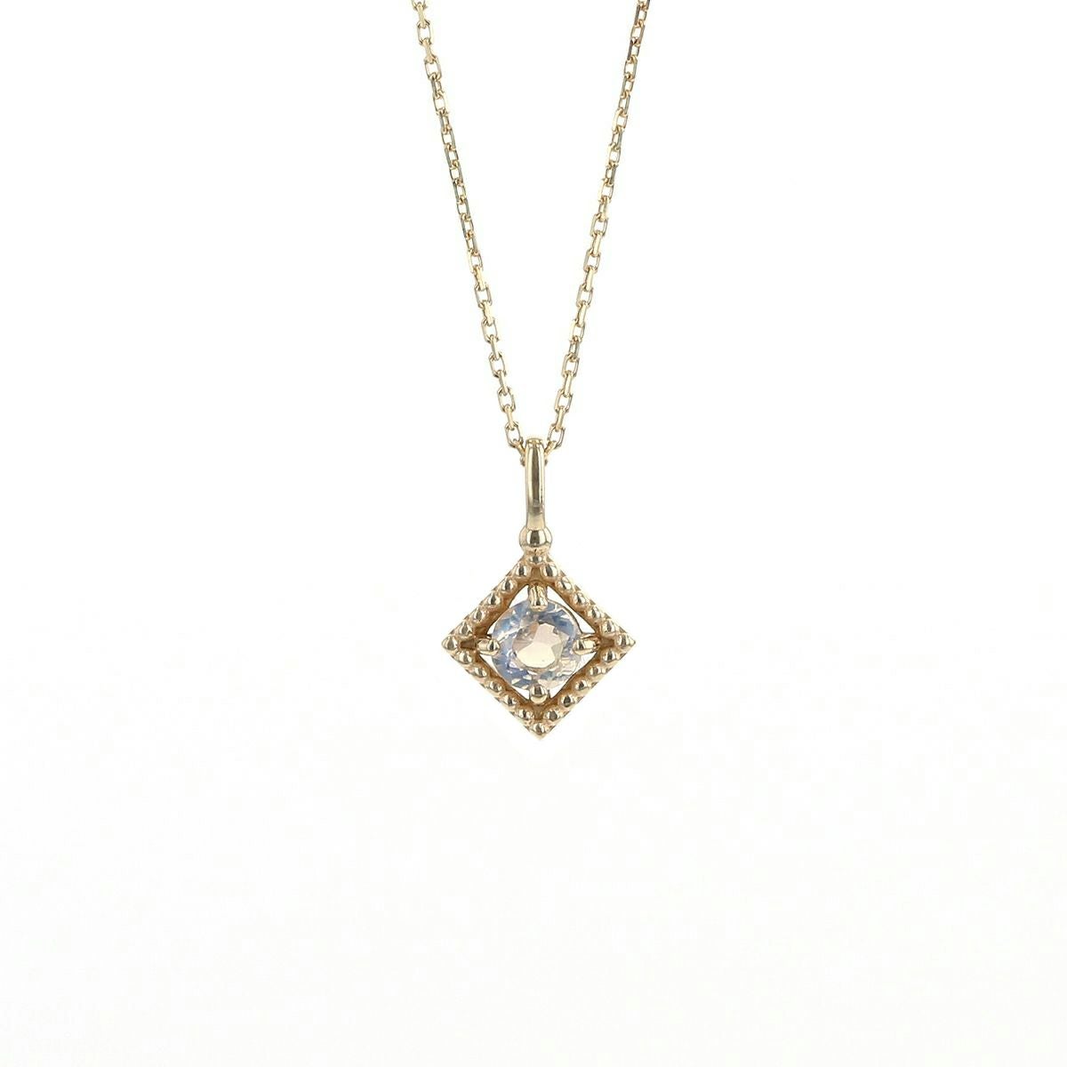 6月誕生石】K10 YG ブルームーンストーン ネックレス | IKEDA