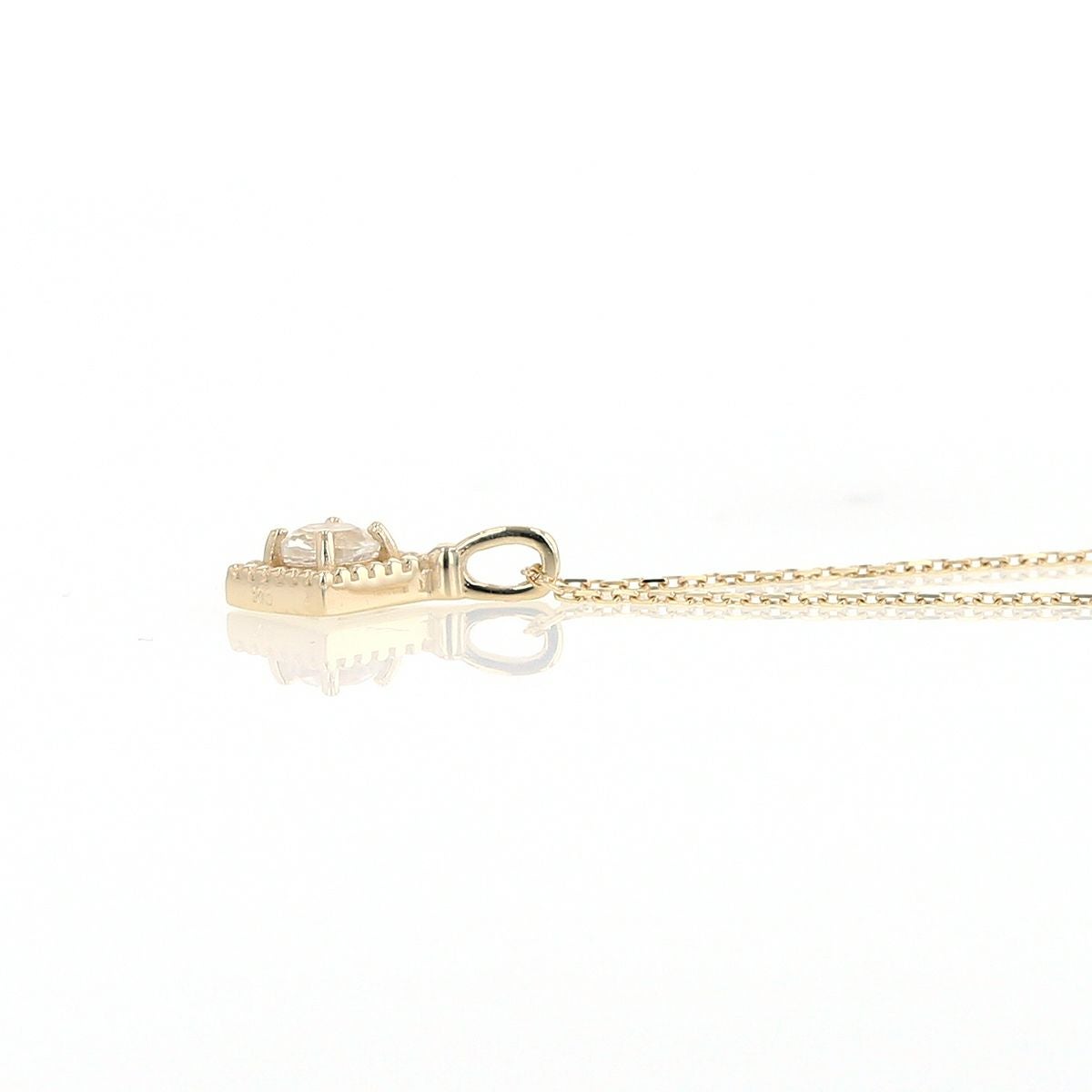 K10 YG ブルームーンストーン ネックレス イエローゴールド スクエア 6月誕生石 レディース 彼女 妻 30代 40代 50代 10k 誕生日