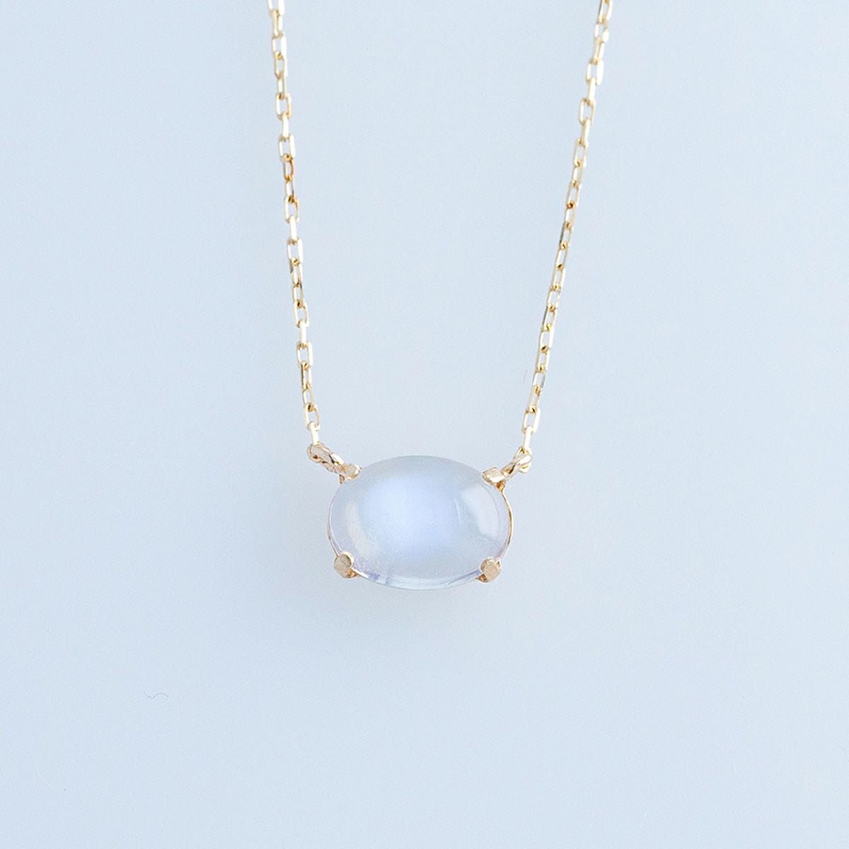 【6月誕生石】K10 YG ブルームーンストーン ネックレス