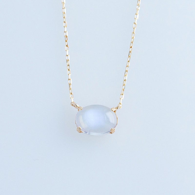 【6月誕生石】K10 YG ブルームーンストーン ネックレス