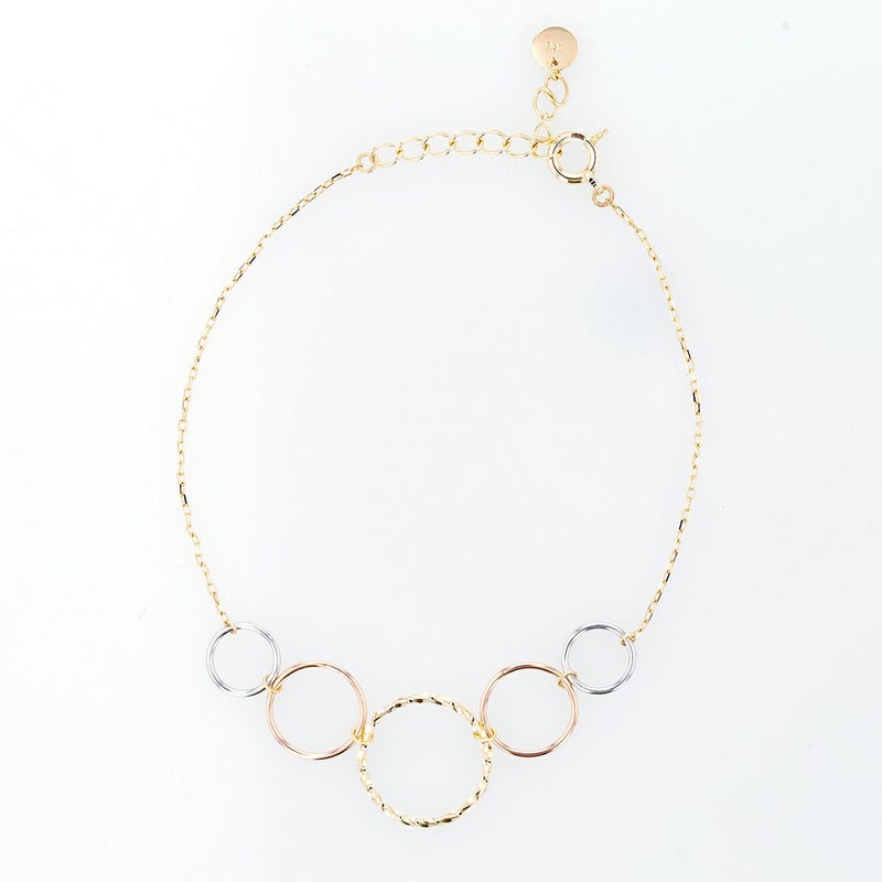 K10 YG PG WG フープ ブレスレット