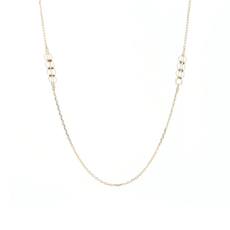 K18 YG ネックレス アズキチェーン イエローゴールド 地金ネックレス 18K 18金 80cm ロングネックレス 妻 彼女 誕生日プレゼント レディース