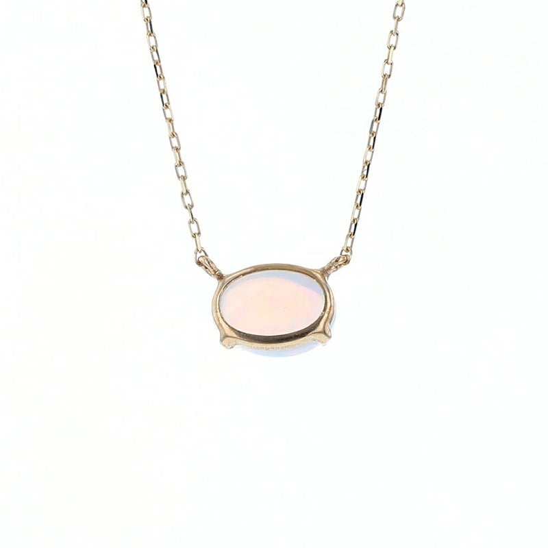 K10 YG オパール ネックレス イエローゴールド 10k 10金 レディース 彼女 妻 カボション 10月誕生石 誕生日プレゼント