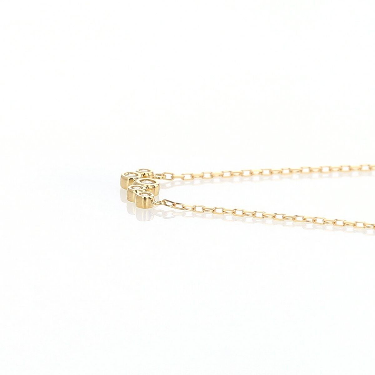 レアリゼ ベル K18 YG ダイヤモンド ネックレス イエローゴールド 18K 18金 妻 彼女 誕生日プレゼント ギフト レディース フクリン留め フクリン