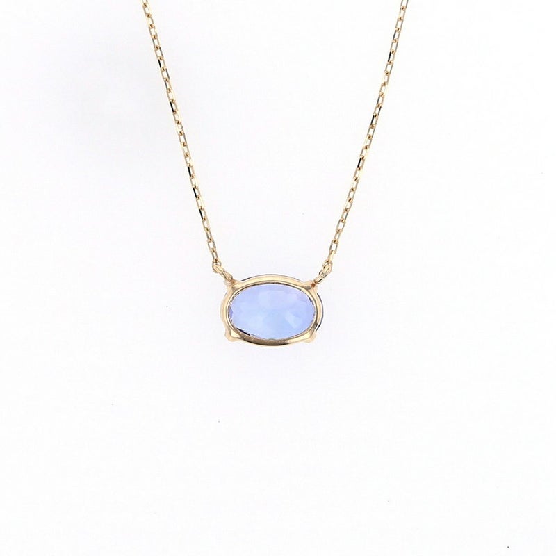 K10 YG タンザナイト ネックレス オーバル