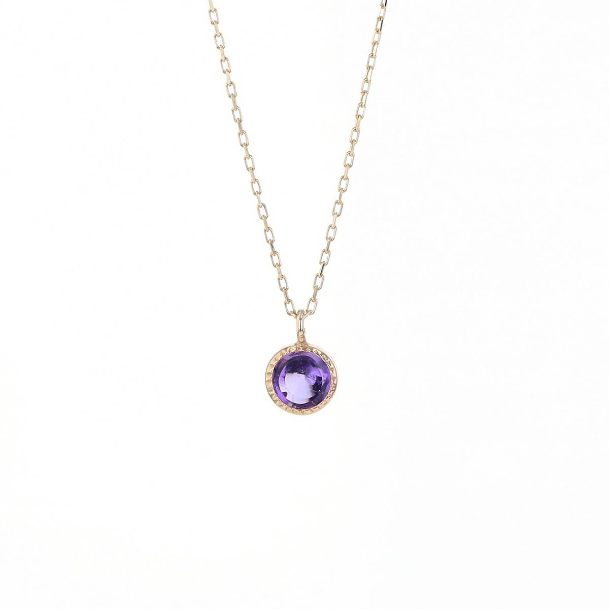 K10 YG アメジスト ネックレス アメシスト ミラーカット レディース 2月 誕生石 誕生日プレゼント ギフト 彼女 妻 20代 30代 40代 イエローゴールド 天然石