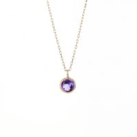 K10 YG アメジスト ネックレス アメシスト ミラーカット レディース 2月 誕生石 誕生日プレゼント ギフト 彼女 妻 20代 30代 40代 イエローゴールド 天然石