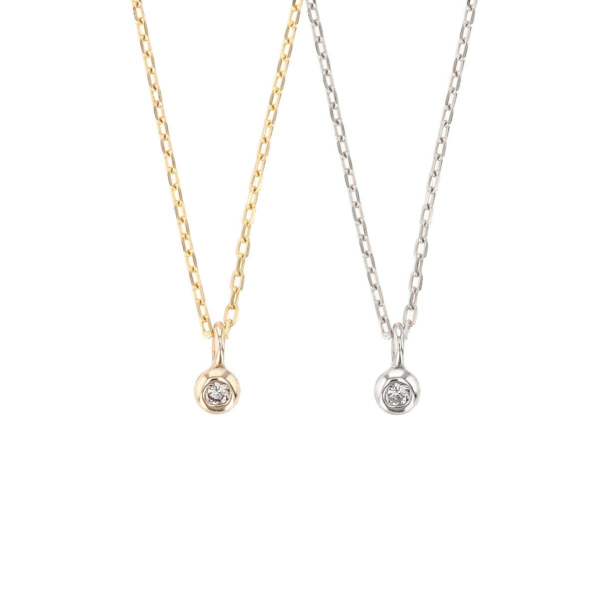 K10 YG/WG ダイヤモンド ネックレス | IKEDAジュエリーオンライン