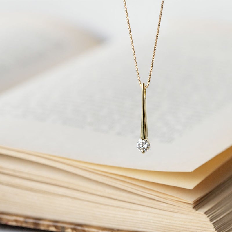 鑑定書付 K18 YG ダイヤモンド ネックレス イエローゴールド 18K 18金 妻 彼女 誕生日プレゼント ギフト レディース