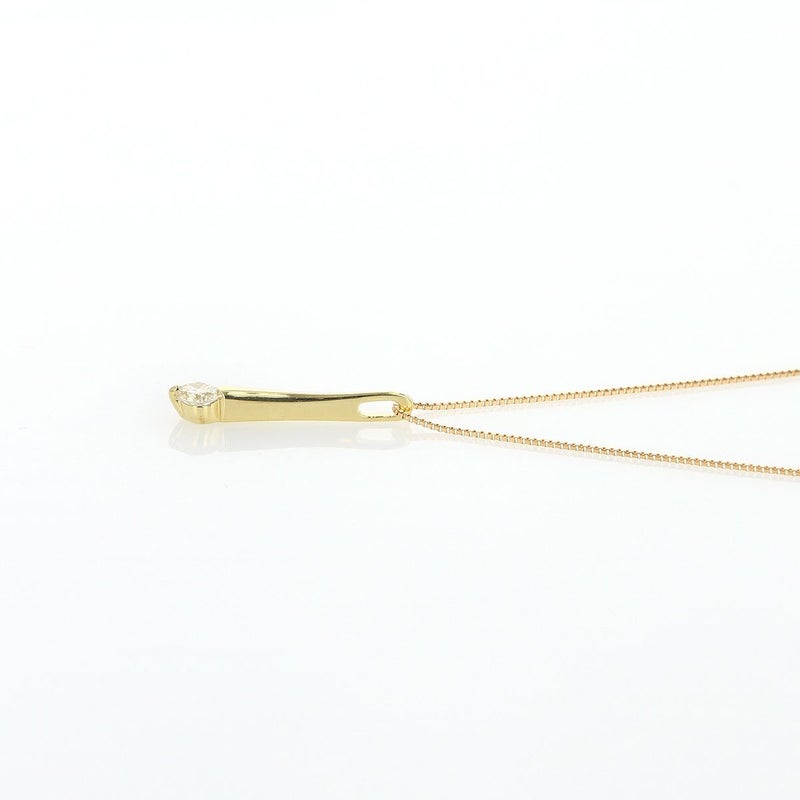 鑑定書付 K18 YG ダイヤモンド ネックレス イエローゴールド 18K 18金 妻 彼女 誕生日プレゼント ギフト レディース