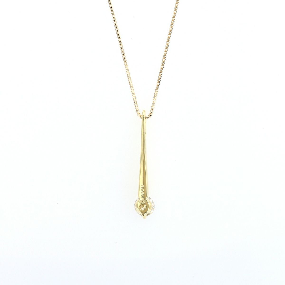 鑑定書付 K18 YG ダイヤモンド ネックレス イエローゴールド 18K 18金 妻 彼女 誕生日プレゼント ギフト レディース