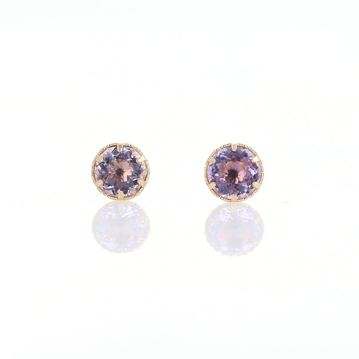 K10 YG ピンクアメジスト ピアス アメジスト 2月 誕生石 イエローゴールド  レディース 彼女 妻 20代 30代 40代 誕生日 誕生日プレゼント ギフト