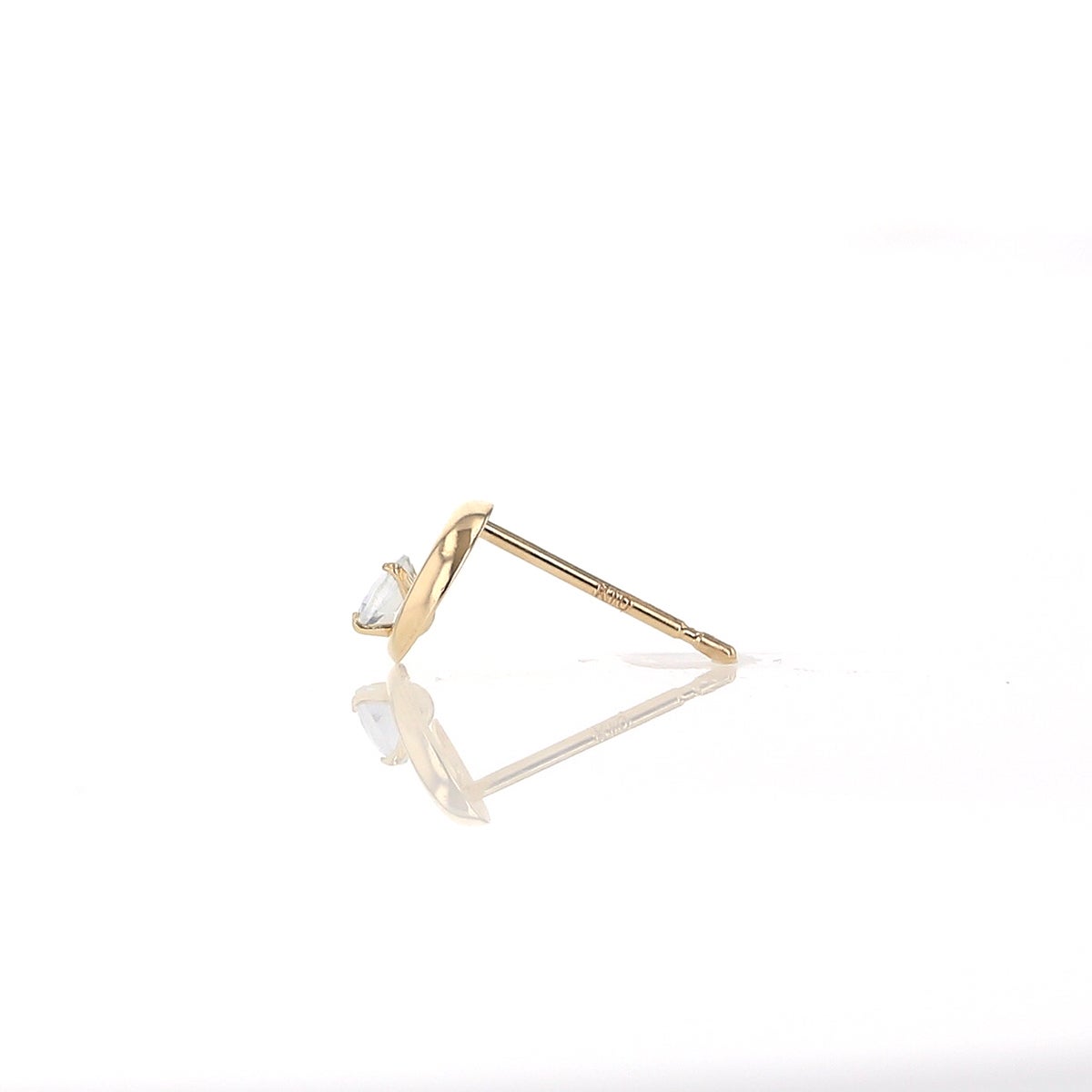 K10 YG アクアマリン 三日月 ピアス レディース 3月 誕生石 ギフト 誕生日プレゼント 20代 30代 40代 イエローゴールド ムーン 妻 彼女 可愛い