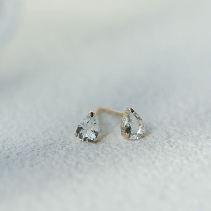 K10 YG アクアマリン ピアス