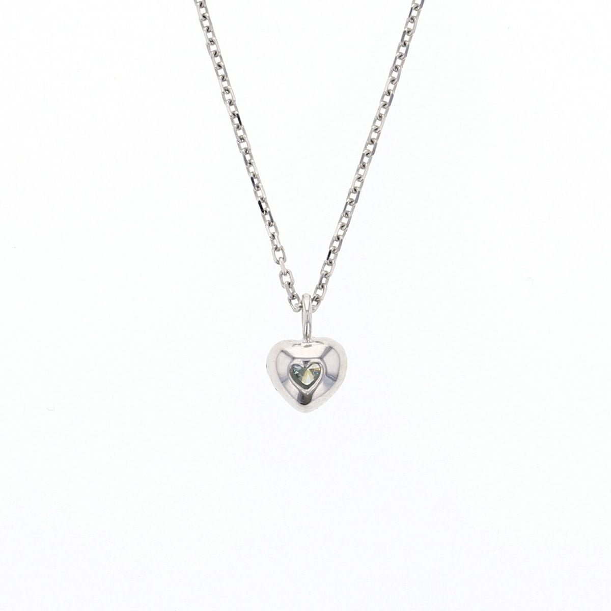 プラチナ アイスブルーダイヤモンド ハート ネックレス | IKEDA