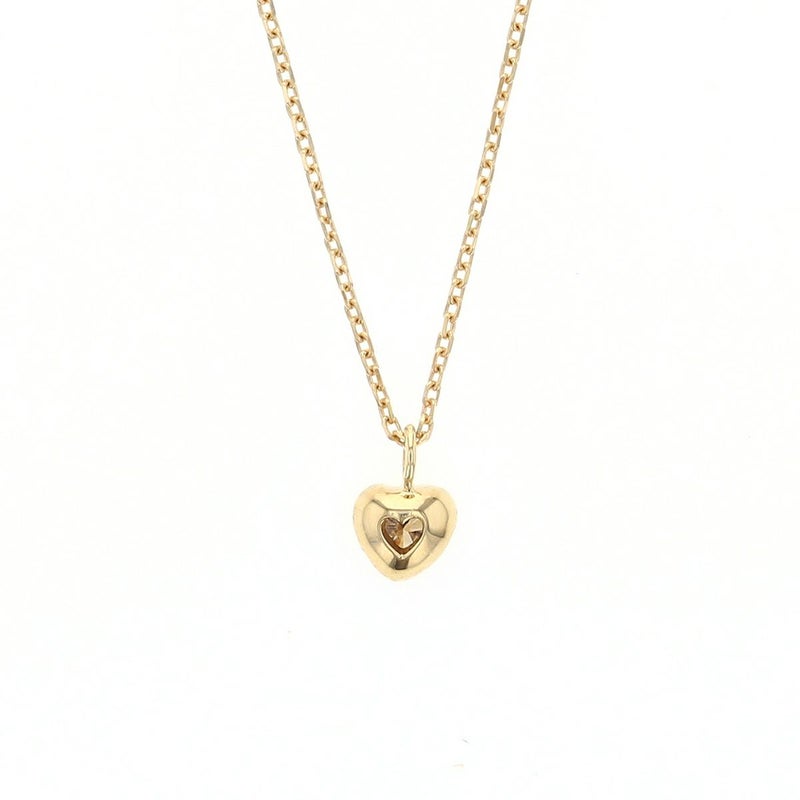 K18 YG ブラウンダイヤモンド ハート ネックレス ダイヤモンド イエローゴールド 18K レディース 4月 誕生日プレゼント 彼女 妻 レディース 20代 30代 40代