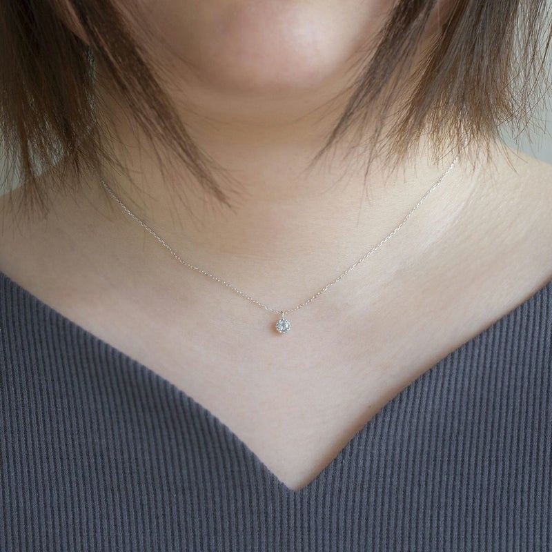 K10 WG アクアマリン ネックレス ホワイトゴールド レディース 3月 誕生石 誕生日プレゼント ギフト 彼女 妻 レディース 20代 30代 40代