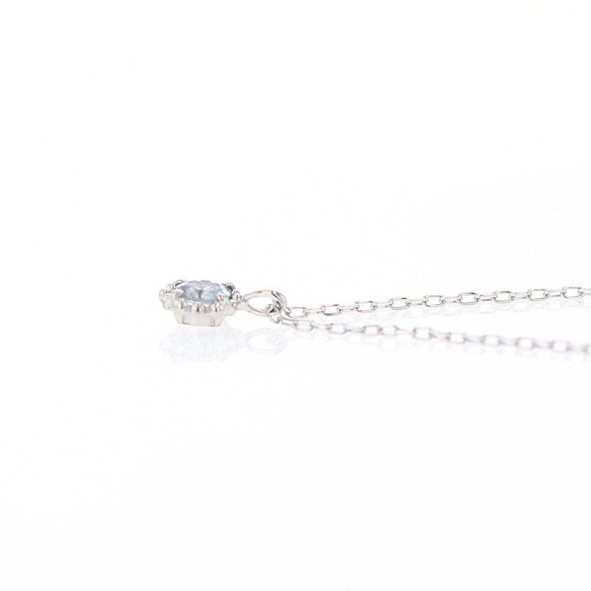 K10 WG アクアマリン ネックレス ホワイトゴールド レディース 3月 誕生石 誕生日プレゼント ギフト 彼女 妻 レディース 20代 30代 40代