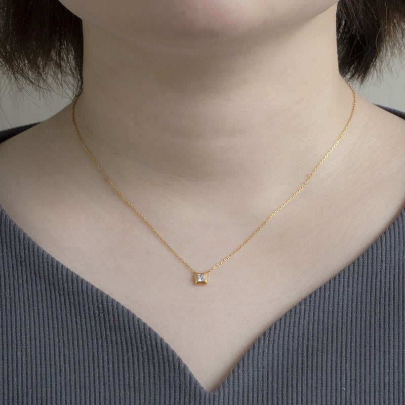 【レアリゼ ベル】 シルバー キュービックジルコニア ネックレス