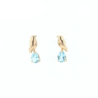 K10 YG ブルートパーズ ピアス 鳥 イエローゴールド 10金 11月 誕生石 誕生日プレゼント ギフト レディース 20代 30代 40代 10k k10 天然石