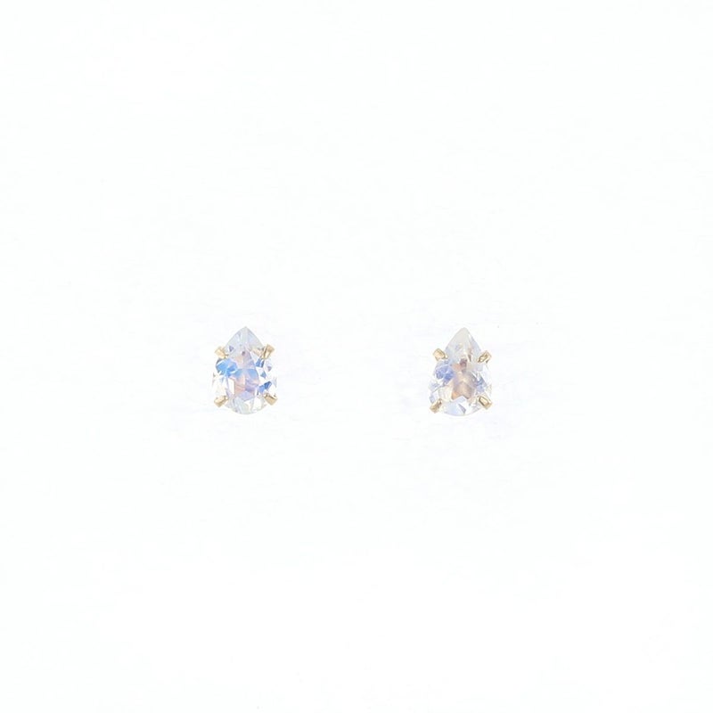 K10 YG ブルームーンストーン ピアス ペアシェイプ イエローゴールド 10金 6月 誕生石 誕生日 プレゼント レディース 20代 30代 40代 10k k10 天然石