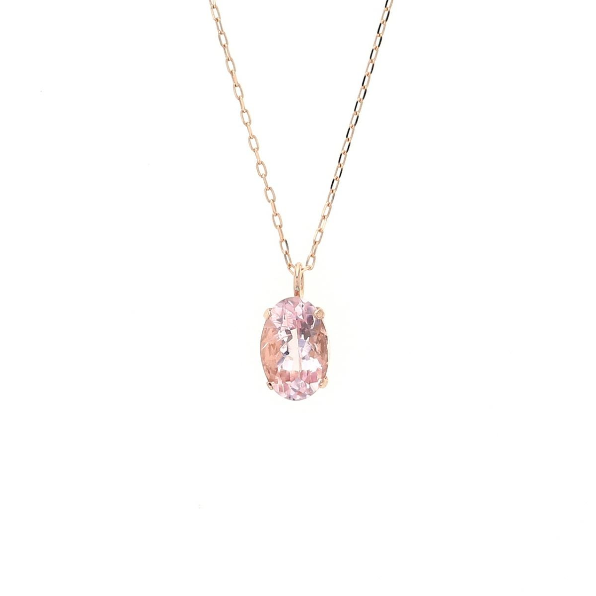 K18 PG モルガナイト ネックレス