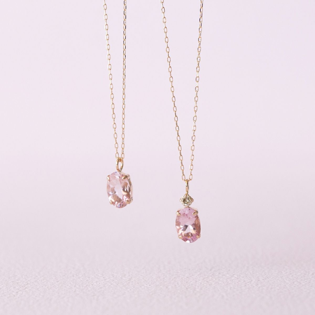 K18 PG モルガナイト ネックレス