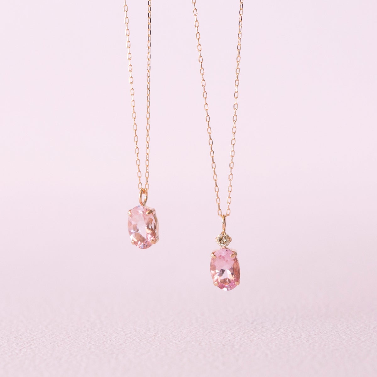 K18 PG モルガナイト ネックレス