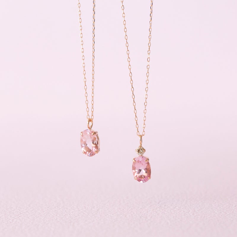 K18 PG モルガナイト ネックレス