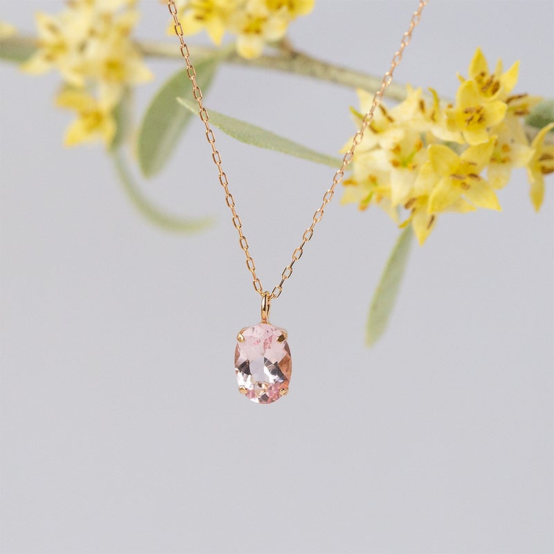 K18 PG モルガナイト ネックレス