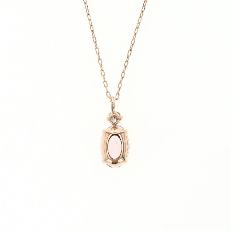 K18 PG モルガナイト ダイヤモンド ネックレス