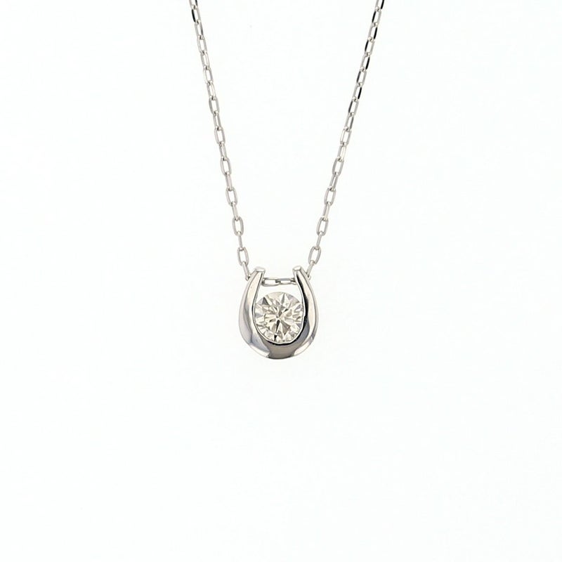 プラチナ ダイヤモンド 馬蹄 ネックレス