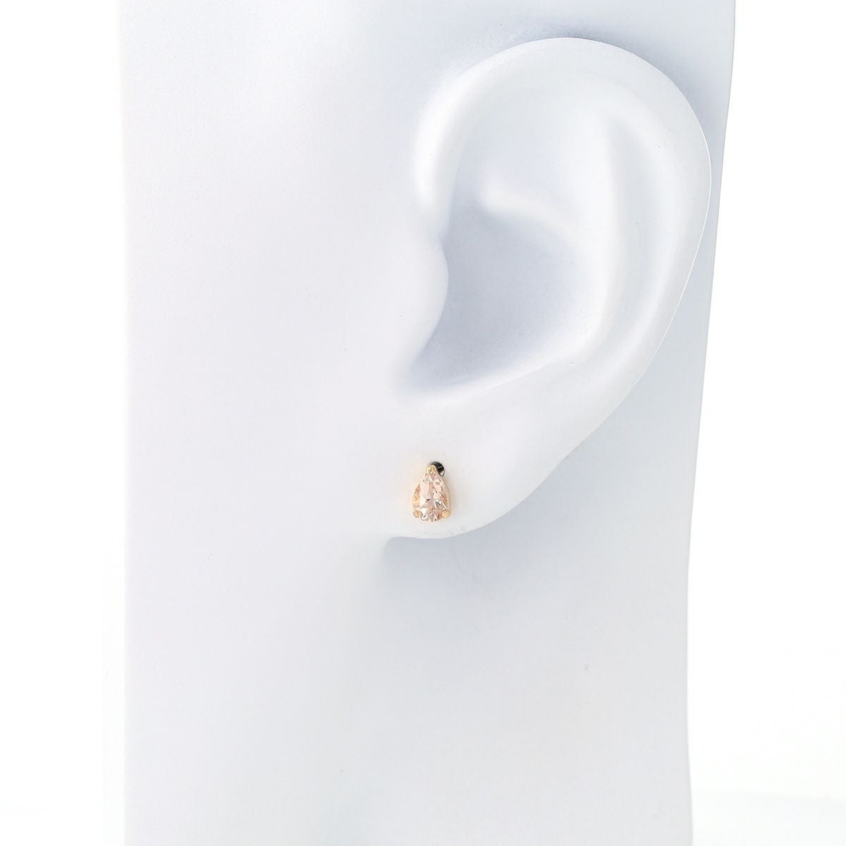 K10 YG モルガナイト ピアス ペアシェイプ