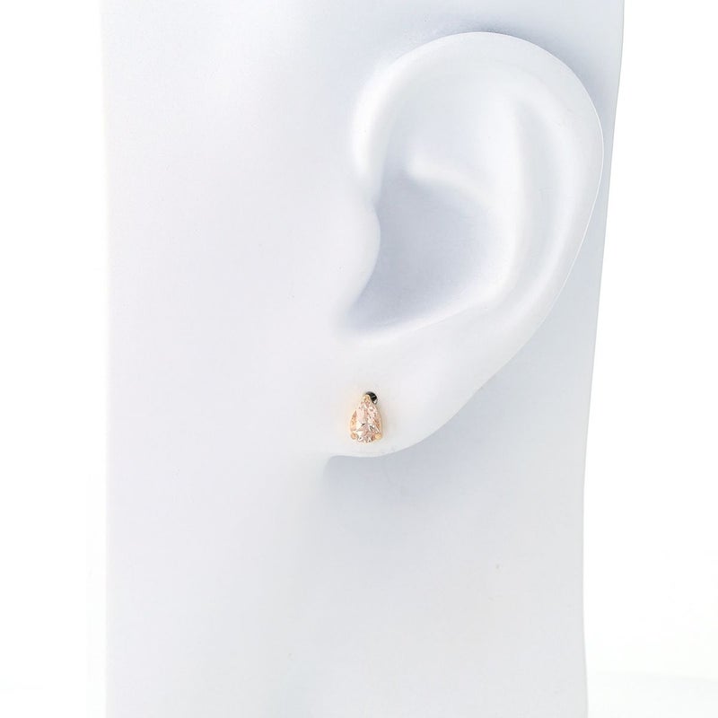 K10 YG モルガナイト ピアス ペアシェイプ