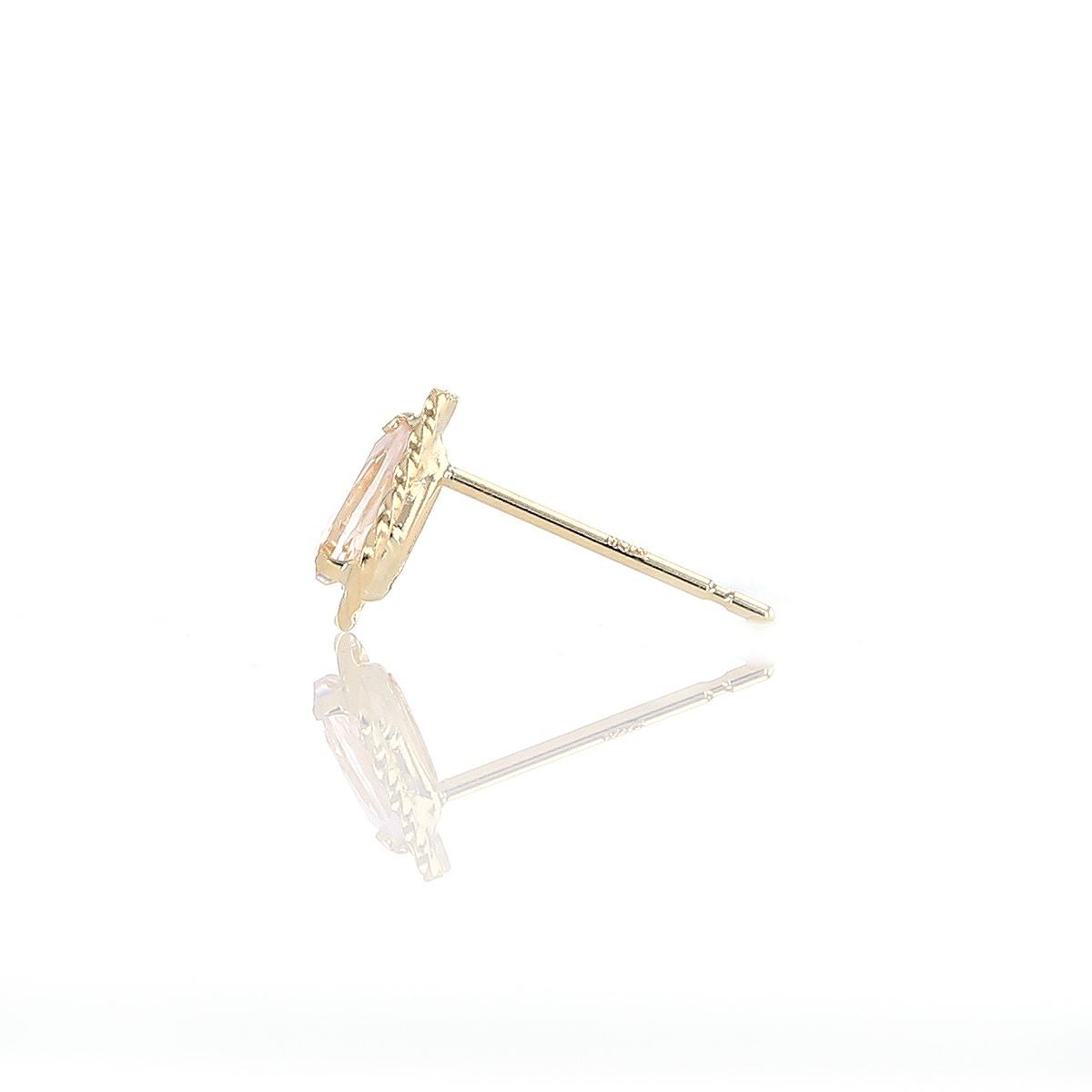 K18 YG モルガナイト ピアス ペアシェイプ レディース シンプル 18金 イエローゴールド おしゃれ 20代 30代 40代 かわいい 誕生日プレゼント 4月誕生石 記念日 天然石