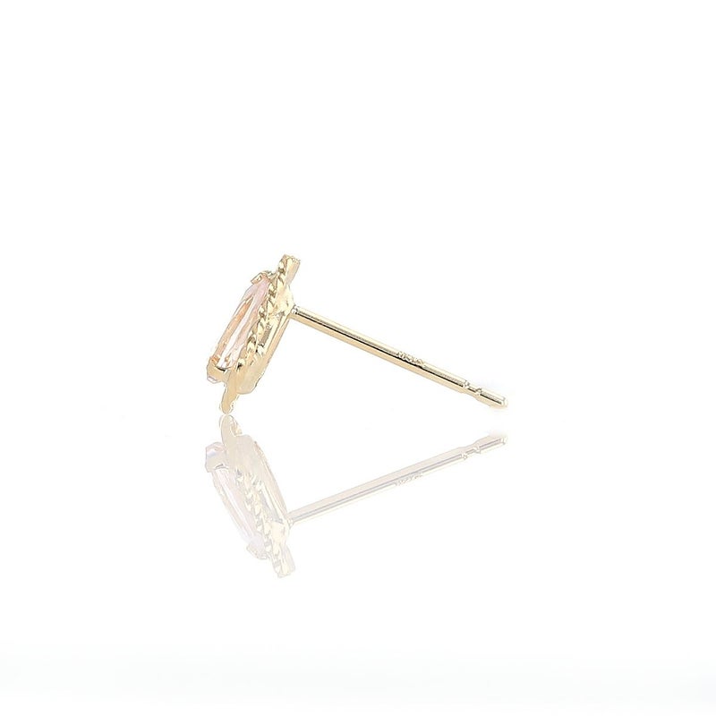 K18 YG モルガナイト ピアス ペアシェイプ レディース シンプル 18金 イエローゴールド おしゃれ 20代 30代 40代 かわいい 誕生日プレゼント 4月誕生石 記念日 天然石