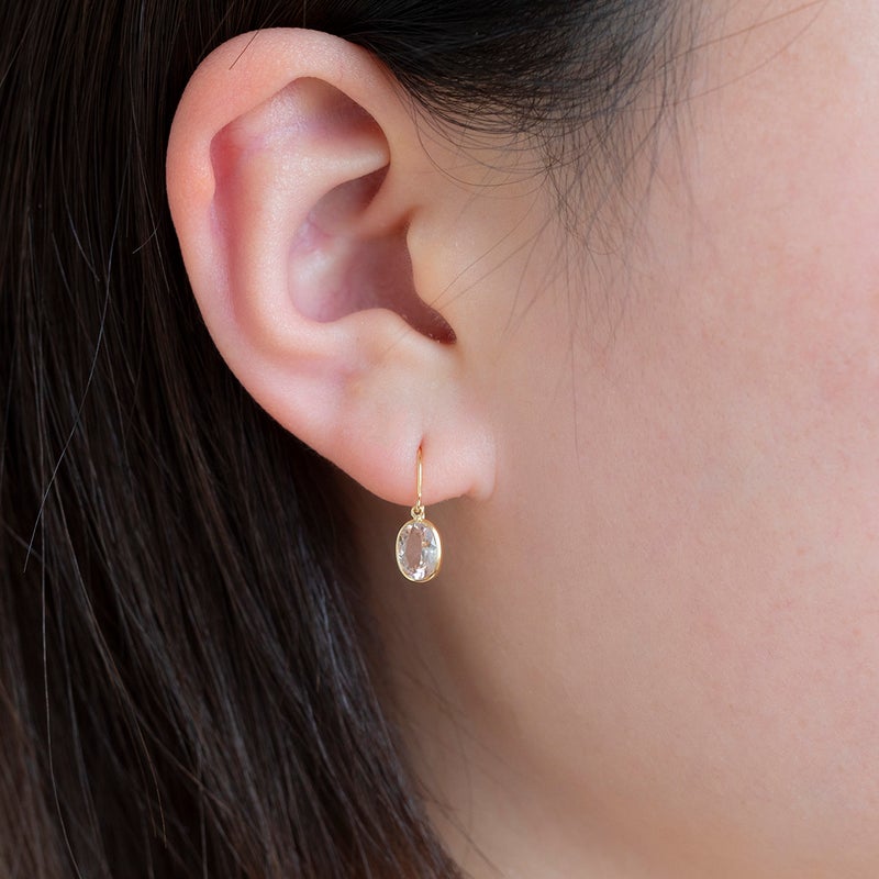 K10 YG モルガナイト ピアス