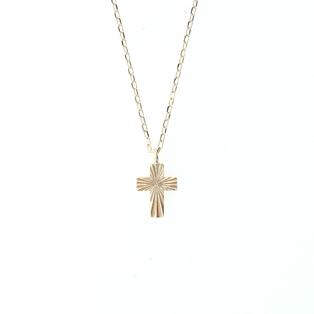 K10 YG クロス ネックレス