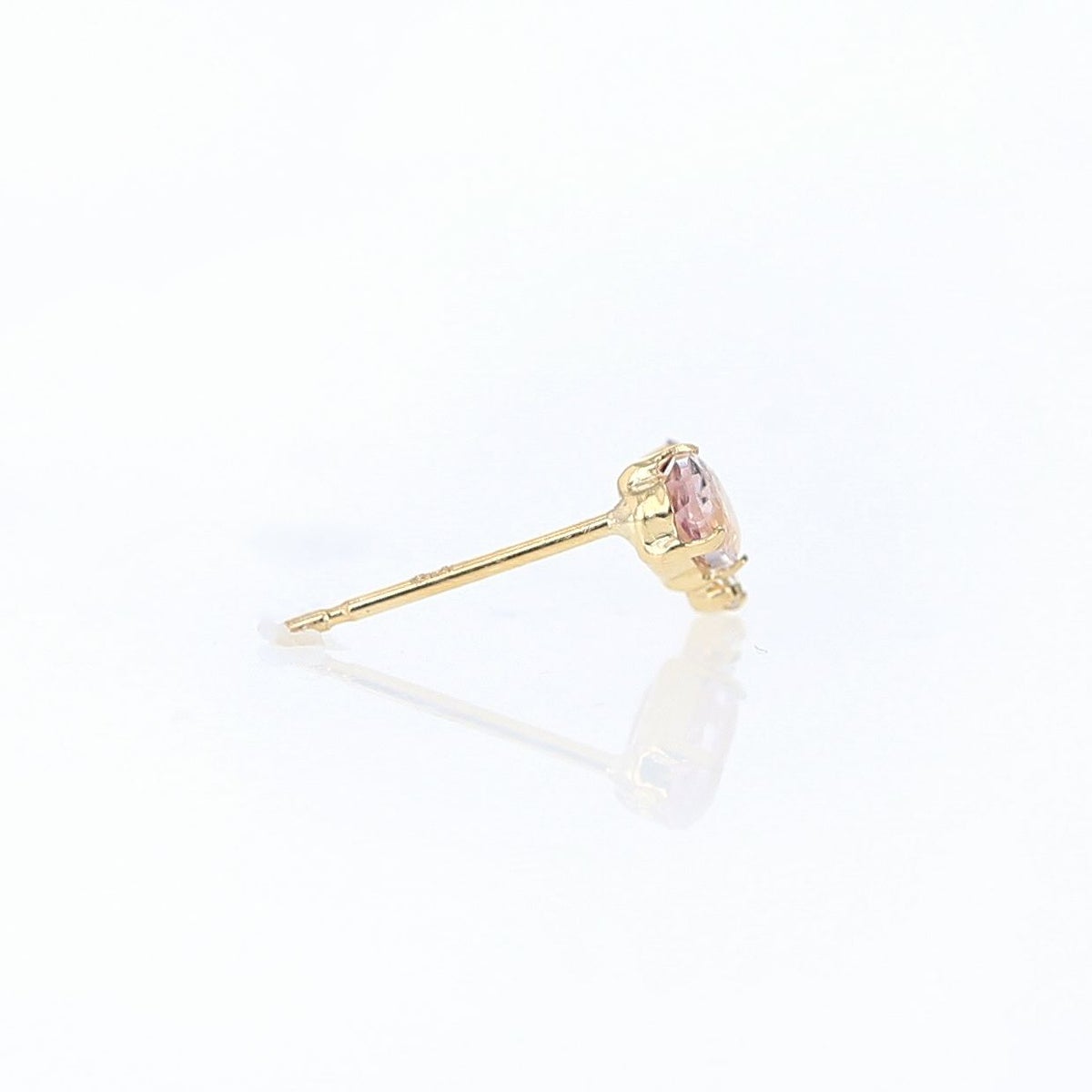 K10 YG ハート モルガナイト ロードライトガーネット ホワイトトパーズ ピアス レディース 10金 イエローゴールド おしゃれ K10 20代 30代 40代 かわいい プレゼント 4月誕生石 1月誕生石 記念日 天然石