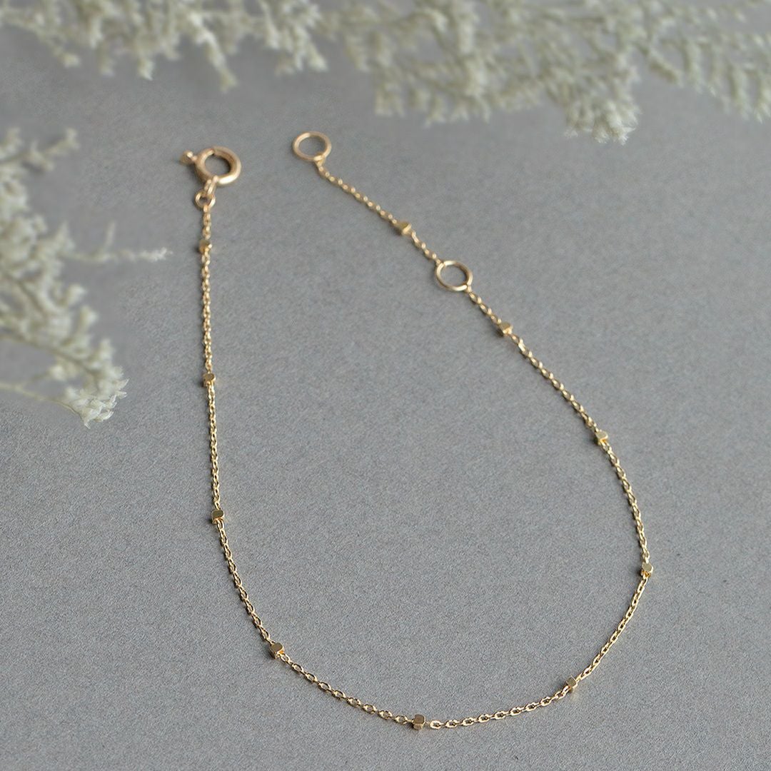 K10 YG グリッターチェーン ブレスレット イエローゴールド 10金 10K 妻 彼女 プレゼント レディース 誕生日プレゼント ギフト 20代 30代 40代